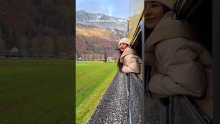 Most beautiful train ride in the WORLD  ️ #bollywood #song #insanyaty #switzerland #travel #train