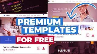 Get Premium/Paid Website Template for Free