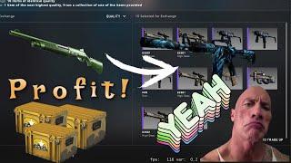 25 EURO PROFITABLE CS GO TRADE UP  #shorts