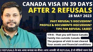 Canada Visitor Visa Latest Update 2023 | Canada Visa in 39 Days After 2 Refusals in Past!