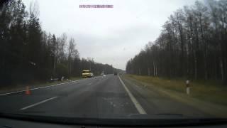 Последствия ДТП на трассе М6 (Минск-Гродно)