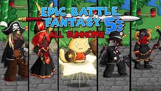 Epic Battle Fantasy 5- All Summons [Including V.2]