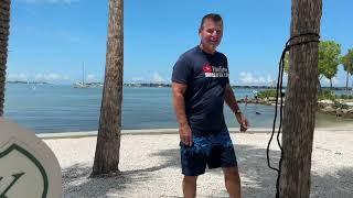 How to hang a hammock… Bayfront Park Sarasota, Florida ￼