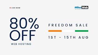 Great Freedom Sale | 80% Off | Web Hosting | MilesWeb