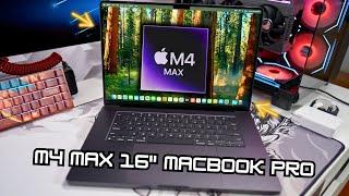 M4 Max MacBook Pro 16-inch Unboxing, Setup, & First Impressions  Space Black 14-core / 32-core