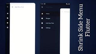 Shrink Side Menu in Flutter | How to Create Stylish Navigation Drawer | #Flutter | CodeStudio