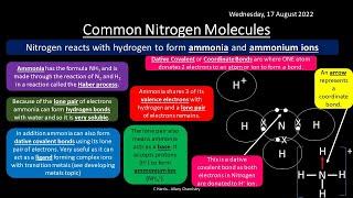 CIE Topic 12 Nitrogen and Sulfur REVISION