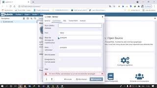 PGAdmin   Connection à un serveur