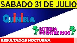 Resultados Quinielas nocturnas de Córdoba y Entre Rios Sábado 31 de Julio