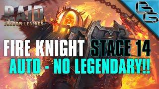 RAID: Shadow Legends | Fire Knight's Castle Stage 14 on Auto | NO LEGENDARY!! | F2P