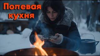 Кухня на свежем воздухе. Шашлыки зимой в метель.