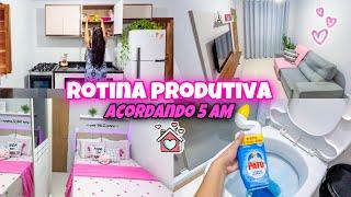  ROTINA PRODUTIVA - MANHÃ DE UMA DONA DE CASA   ACORDANDO 5 AM: LIMPEZA E ORGANIZAÇÃO DA CASA