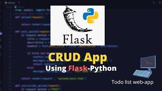 CRUD app using Flask-python code || Flask Todo App - No Talking