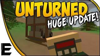 Unturned HUGE UPDATE!  Freeform Base Building & Makeshift Cars!