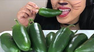 ** ASMR SPICY JALAPEÑO PEPPER PLATTER ** Crunchy Eating Sounds | ASMR Phan