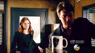 Castle 8x13 Beckett & Castle  Coffee in Breakroom  Scene “And Justice For All” Season 8 Episode 13