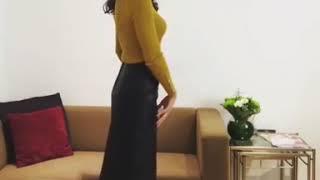 andrea mclean in leather skirts