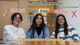 700 bal yığan tələbələrlə abituriyentlərə tövsiyələr. (Dərs proqramı, Vəsaitlər, Telefon)