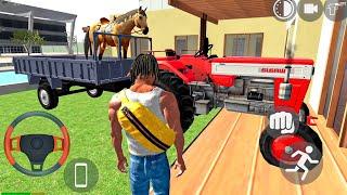 Indian Motorbike Tractor and Horse in Open City Simulator - Android Gameplay