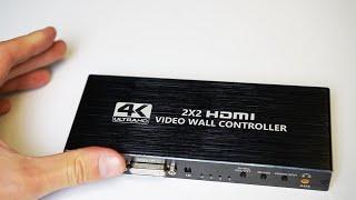 Video Wall Controller, 4K 2X2 TV Wall Processor with HDMI+DVI+RS232 Input Review (Link Below )