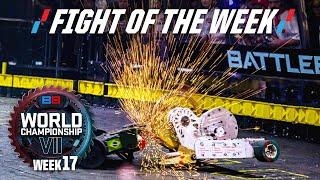 Crazy ending to an amazing fight! | BattleBots FOTW: RIPperoni vs Black Dragon | from WC7