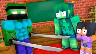 Monster School : MONSTERS ZOMBIE BECAME SAMURAI - Minecraft Animation