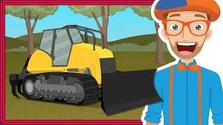 Blippi Bulldozer | Educational Construction Trucks for Children