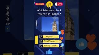 Which Famous Clock Tower is a Landmark in London?  #shorts