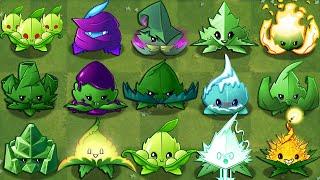 All MINT Plants Power-Up! in Plants vs Zombies 2