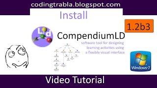 Install Compendium LD 1.2b3 on Windows 7 - mindmap learning design software byAO