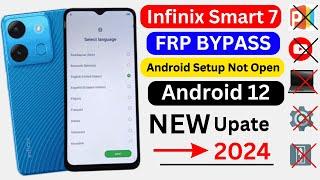 Infinix Smart 7 HD FRP BYPASS  Android 12 | Infinix X6515 / X6516 Gmail Account Bypass Without Pc