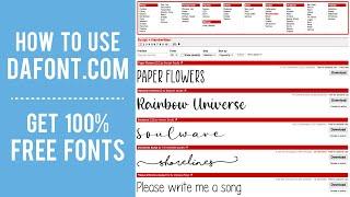 How To Get FREE Commercial Use Fonts From Dafont for your Cricut Business