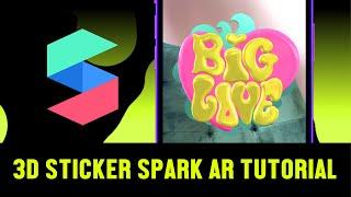   Animated 3D Sticker Spark AR Tutorial  