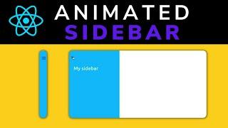 How to create an animated sidebar menu in react js