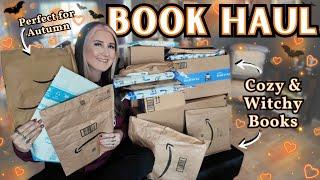 HUGE BOOK HAUL  unboxing cozy mysteries & witchy books! 