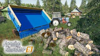 НАПИЛИЛИ С ПЕТРОВИЧЕМ ДРОВ ДЛЯ БАБУШКИ! Farming Simulator 19