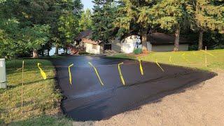 Professional Driveway Sealing "Downhill to the Lake"