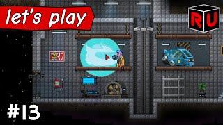 Explorerpod shuttlecraft docking bay rebuild | Let's play Starbound Asteroid Base ep 13