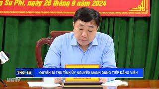 Quyền Bí thư Tỉnh ủy Nguyễn Mạnh Dũng tiếp đảng viên