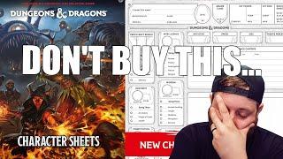 D&D 2024 Character Sheet Accessory...Don't Buy This! | Nerd Immersion