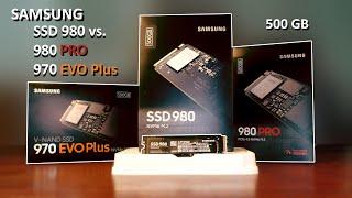 Samsung SSD 980 vs. 970 EVO Plus vs. 980 PRO