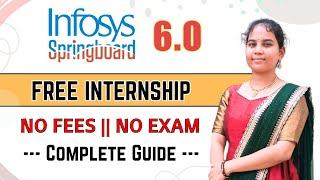 Infosys SpringBoard Internship 6.0 for Everyone || Free Internship Opportunity || Apply Soon ||
