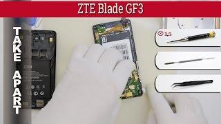 How to disassemble  ZTE Blade GF3 (ZTE T320 / ZTE Blade Q Pro) Take apart Tutorial