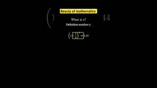 What is e??  Euler number 2.718 #maths #calculus