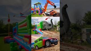 #train #elephant #hathi #thar4x4 #car #jcb #excavator #bounce #baloon #gubara #viralshort #trending