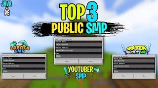 TOP 3 BEST MINECRAFT PUBLIC SERVER |  | IP PORT IN VIDEO | JOIN PUBLIC SERVER'S