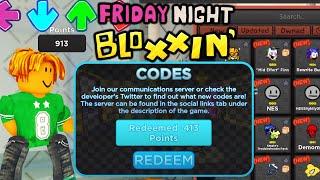 FRIDAY NIGHT BLOXXIN NEW CODES! | 913 POINTS