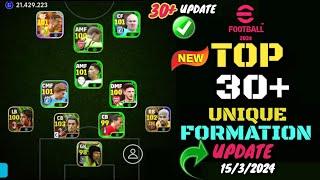 Top 30+ New unique Formation in efootball 2024 mobile | Efootball 2024 new Formation |4132 Formation