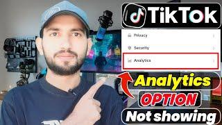 TikTok Analytics Option Not Showing | Problem Solve | MTC Channel