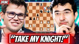 Magnus Carlsen SHOCKS Vladimir Kramnik w/ QUEEN'S GAMBIT Masterclass! (Magnus = GOAT) | No Cheating!